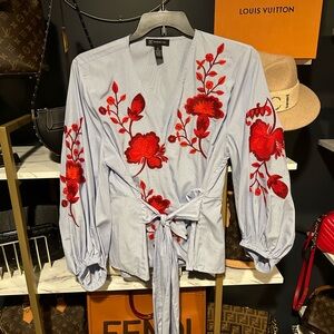 INC women’s Tie Blouse